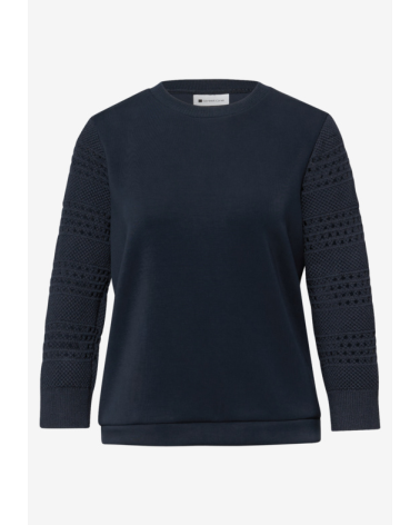 CAMISETA CON MANGAS DE PUNTO CALADO STREET ONE