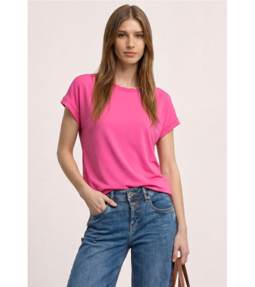 CAMISETA CON CUELLO DE PUNTO STREET ONE