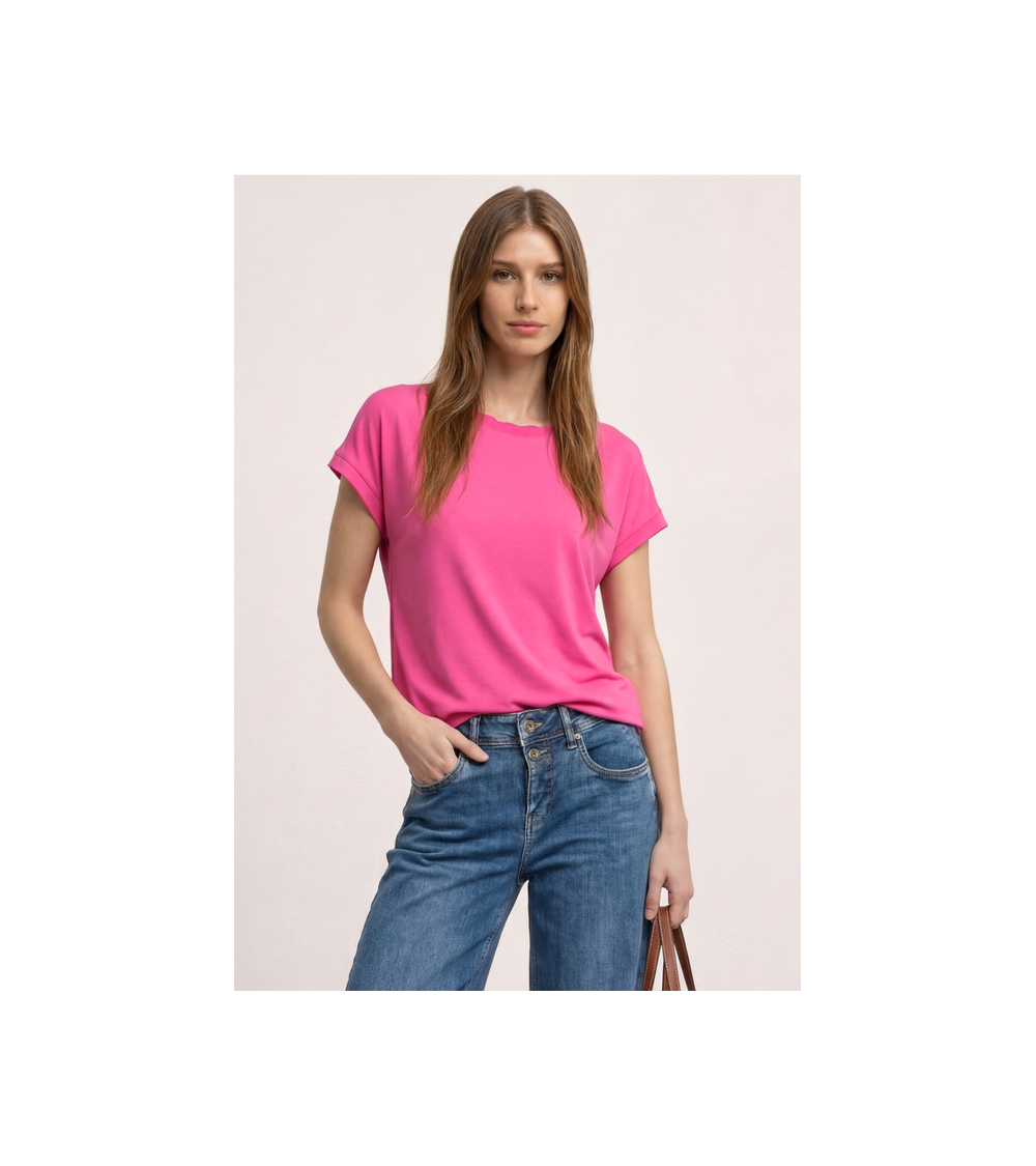 CAMISETA CON CUELLO DE PUNTO STREET ONE
