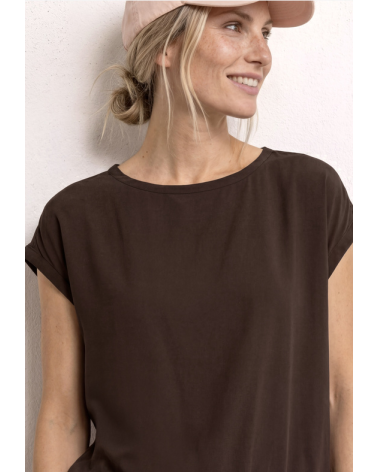 BLUSA LISA MARRÓN CHOCOLATE STREET ONE