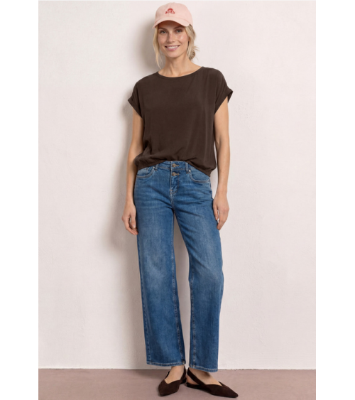 BLUSA LISA MARRÓN CHOCOLATE STREET ONE
