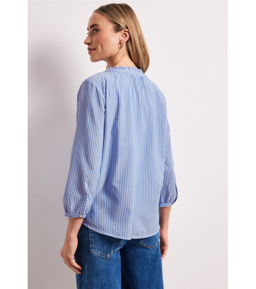 BLUSA RAYAS CON VOLANTE EN EL CUELLO STREET ONE