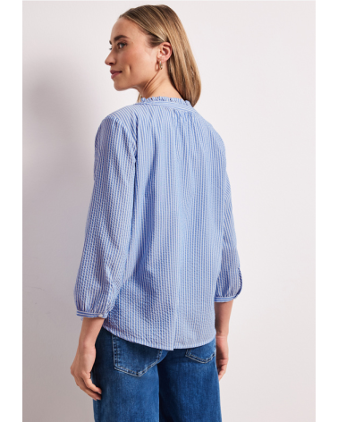 BLUSA RAYAS CON VOLANTE EN EL CUELLO STREET ONE