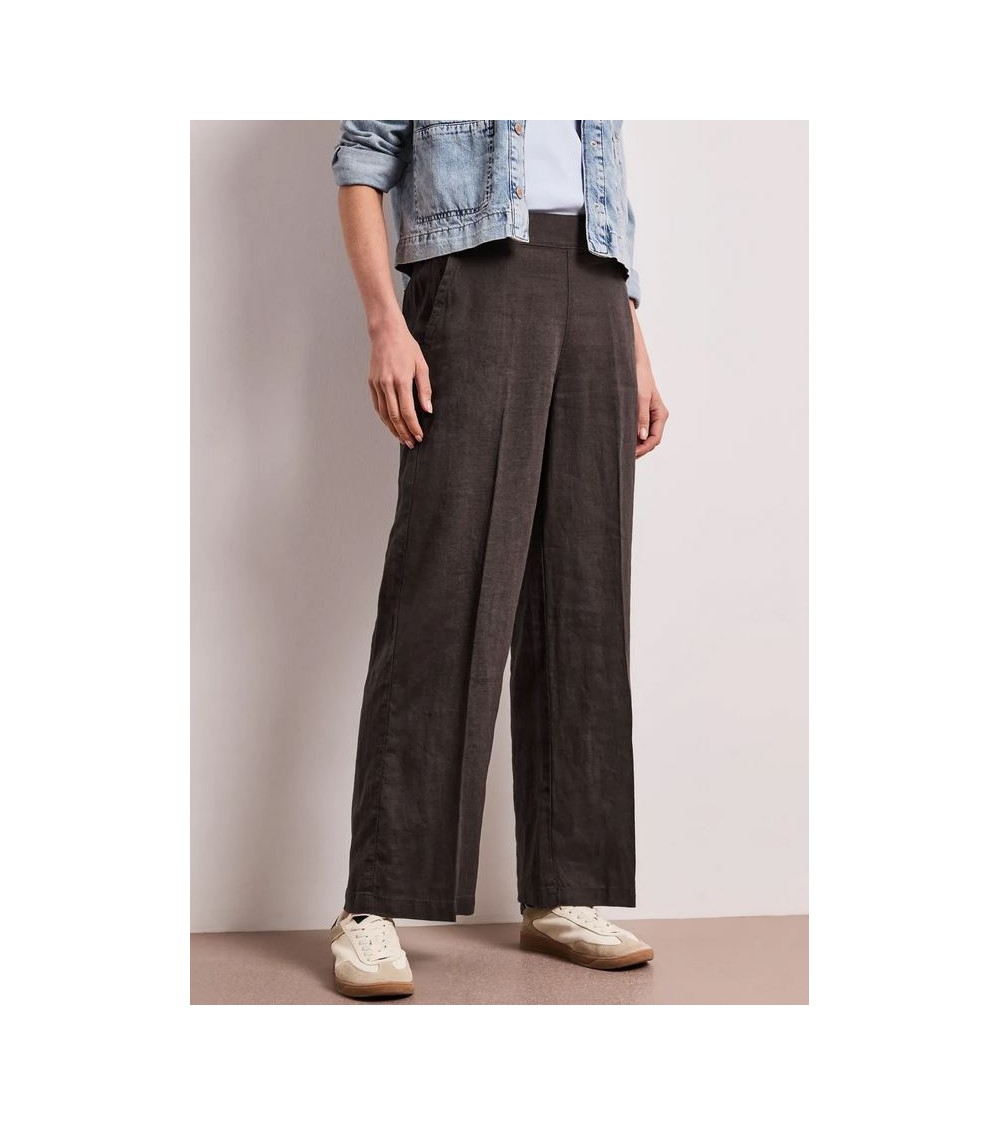 PANTALÓN DE LINO CON GOMA POR DETRÁS STREET ONE