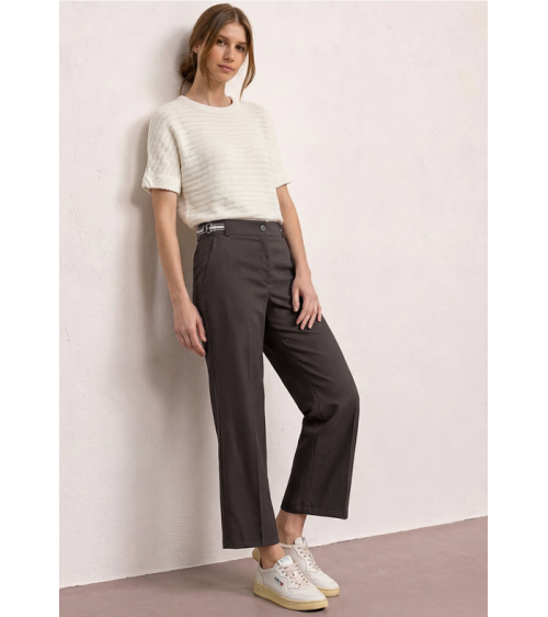 PANTALÓN CHINO ANCHO MARRÓN CHOCOLATE STREET ONE