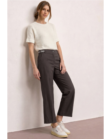 PANTALÓN CHINO ANCHO MARRÓN CHOCOLATE STREET ONE