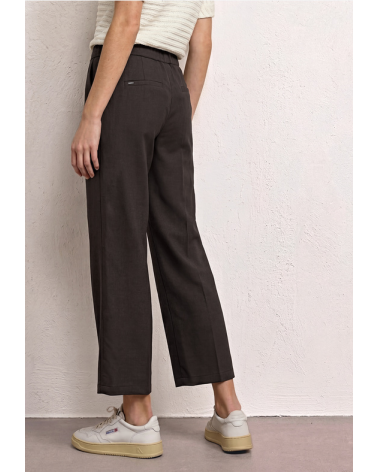 PANTALÓN CHINO ANCHO MARRÓN CHOCOLATE STREET ONE