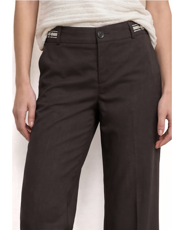 PANTALÓN CHINO ANCHO MARRÓN CHOCOLATE STREET ONE