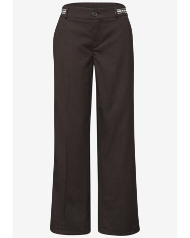 PANTALÓN CHINO ANCHO MARRÓN CHOCOLATE STREET ONE