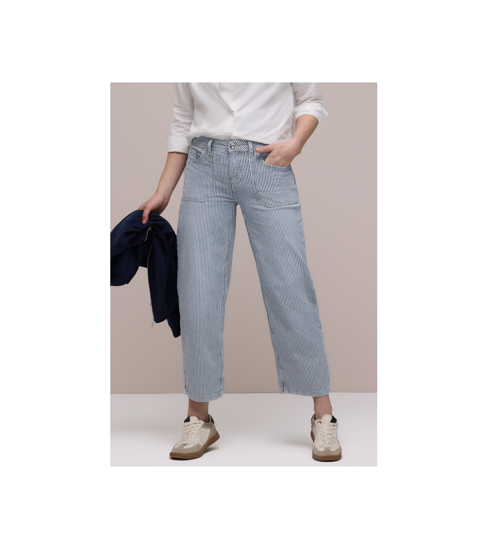 PANTALÓN DENIM DE RAYAS STREET ONE