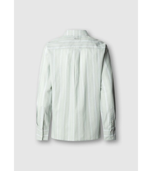 CAMISA DE RAYAS EN TONOS VERDE MENTA PEPE JEANS