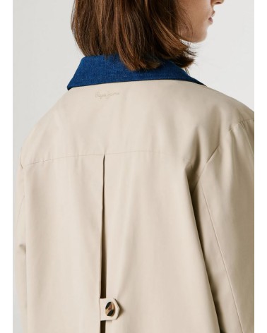 GABARDINA FIONNA CUELLO DENIM DE PEPE JEANS