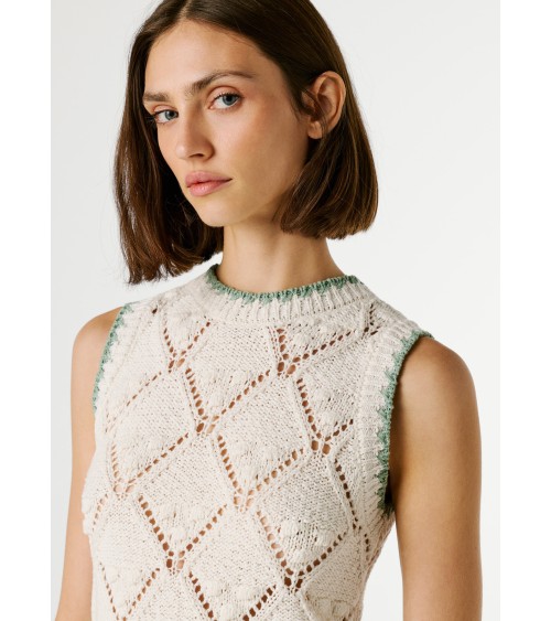 CHALECO KAIRA DE PUNTO CALADO PEPE JEANS