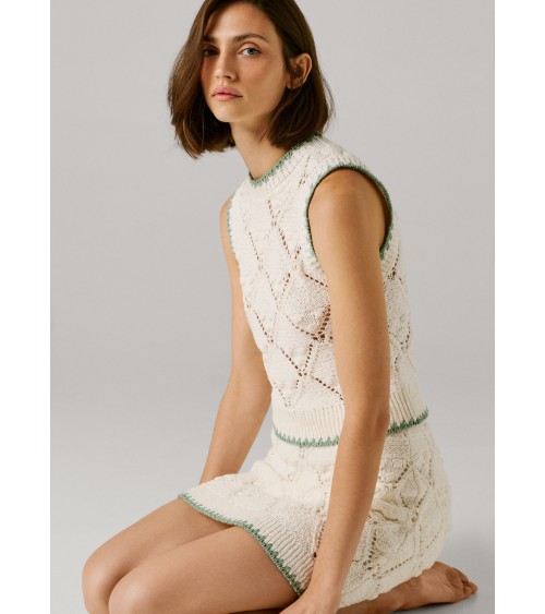 CHALECO KAIRA DE PUNTO CALADO PEPE JEANS