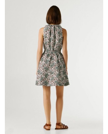 VESTIDO CORA ESTAMPADO EN MEZCLA DE LINO PEPE JEANS
