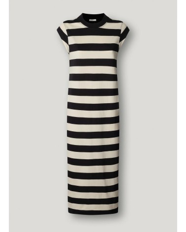 VESTIDO LILA MIDI DE RAYAS PEPE JEANS