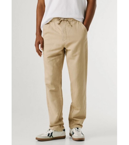 PANTALÓN CON GOMA EN MEZCLA DE LINO PEPE JEANS