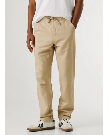 PANTALÓN CON GOMA EN MEZCLA DE LINO PEPE JEANS