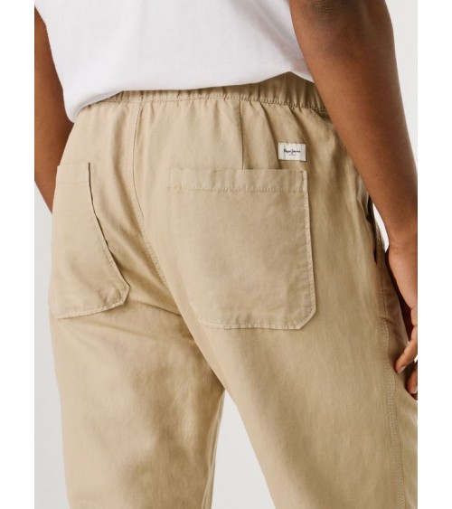 PANTALÓN CON GOMA EN MEZCLA DE LINO PEPE JEANS