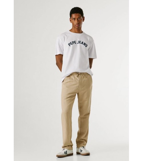 PANTALÓN CON GOMA EN MEZCLA DE LINO PEPE JEANS