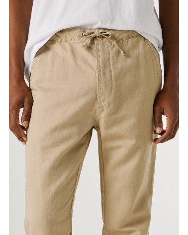 PANTALÓN CON GOMA EN MEZCLA DE LINO PEPE JEANS