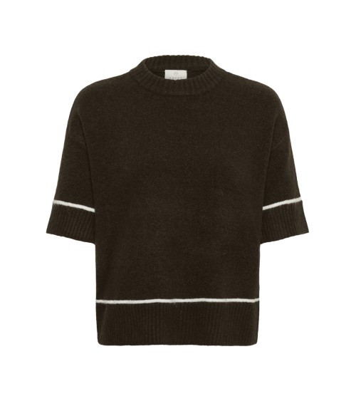 JERSEY CON RIBETES A CONTRASTE DE MANGA 3/4 KAFFE