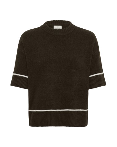 JERSEY CON RIBETES A CONTRASTE DE MANGA 3/4 KAFFE