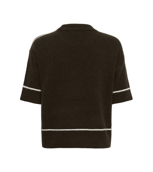 JERSEY CON RIBETES A CONTRASTE DE MANGA 3/4 KAFFE
