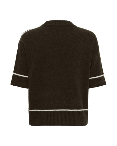 JERSEY CON RIBETES A CONTRASTE DE MANGA 3/4 KAFFE