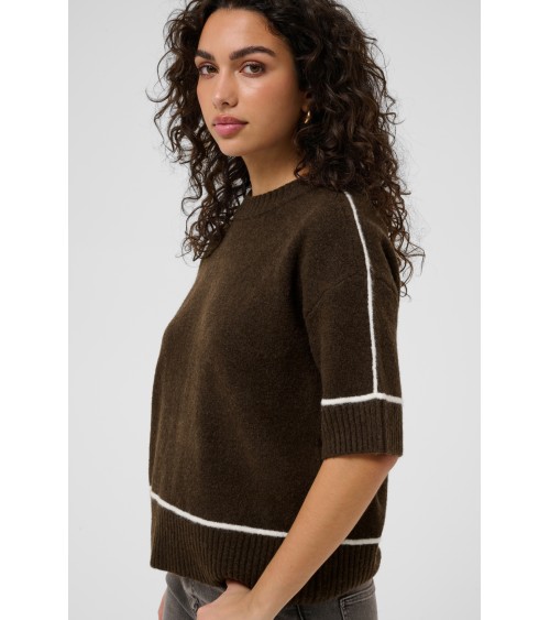 JERSEY CON RIBETES A CONTRASTE DE MANGA 3/4 KAFFE
