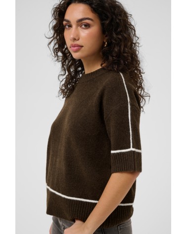 JERSEY CON RIBETES A CONTRASTE DE MANGA 3/4 KAFFE