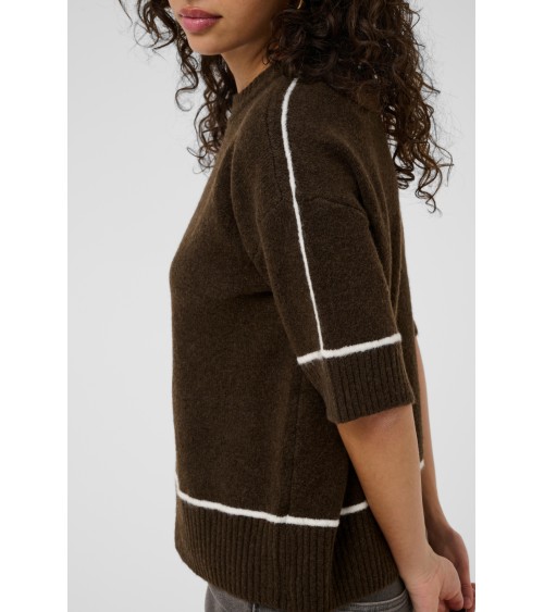 JERSEY CON RIBETES A CONTRASTE DE MANGA 3/4 KAFFE