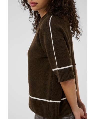 JERSEY CON RIBETES A CONTRASTE DE MANGA 3/4 KAFFE