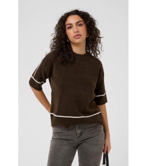 JERSEY CON RIBETES A CONTRASTE DE MANGA 3/4 KAFFE