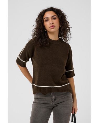 JERSEY CON RIBETES A CONTRASTE DE MANGA 3/4 KAFFE