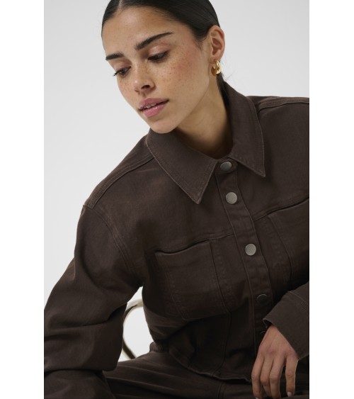 CAZADORA SOBRECAMISA DENIM MARRÓN KAFFE
