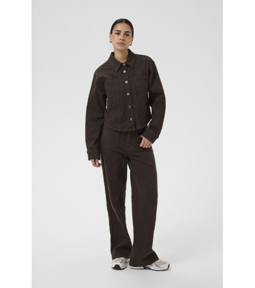 CAZADORA SOBRECAMISA DENIM MARRÓN KAFFE