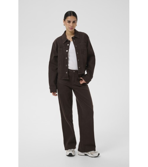 CAZADORA SOBRECAMISA DENIM MARRÓN KAFFE