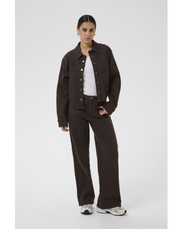 CAZADORA SOBRECAMISA DENIM MARRÓN KAFFE