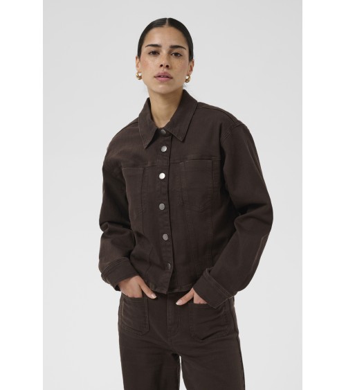 CAZADORA SOBRECAMISA DENIM MARRÓN KAFFE