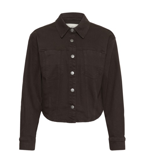 CAZADORA SOBRECAMISA DENIM MARRÓN KAFFE