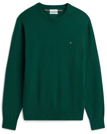 JERSEY DE ALGODÓN PIMA Y CASHMERE DE CUELLO REDONDO TOMMY HILFIGER