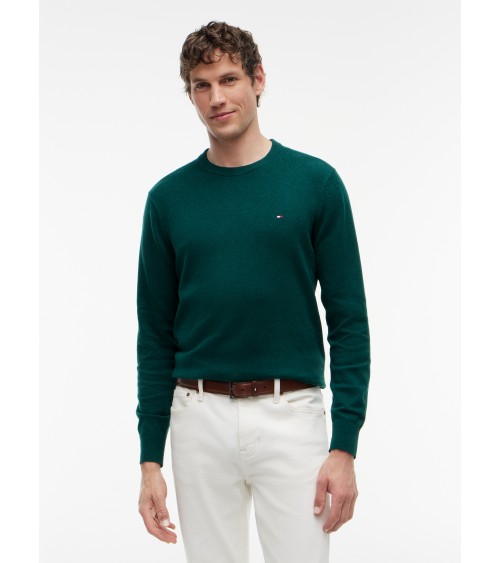 JERSEY DE ALGODÓN PIMA Y CASHMERE DE CUELLO REDONDO TOMMY HILFIGER