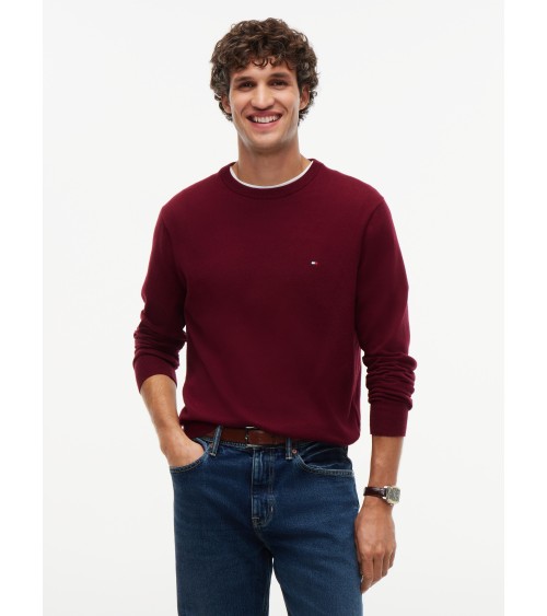 JERSEY DE ALGODÓN PIMA Y CASHMERE DE CUELLO REDONDO TOMMY HILFIGER