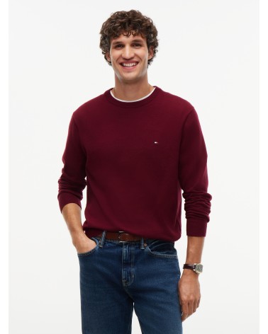 JERSEY DE ALGODÓN PIMA Y CASHMERE DE CUELLO REDONDO TOMMY HILFIGER