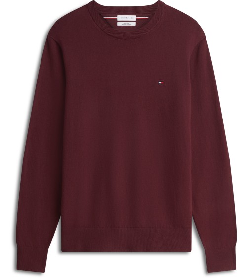 JERSEY DE ALGODÓN PIMA Y CASHMERE DE CUELLO REDONDO TOMMY HILFIGER