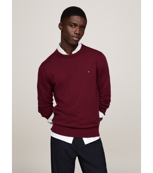 JERSEY DE ALGODÓN PIMA Y CASHMERE DE CUELLO REDONDO TOMMY HILFIGER