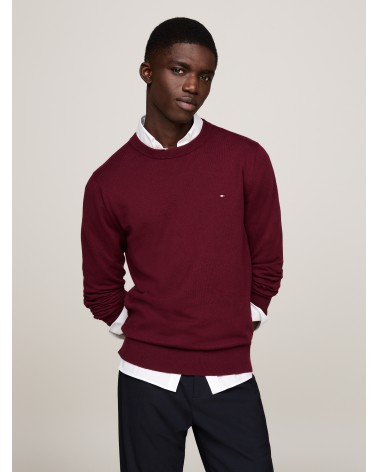 JERSEY DE ALGODÓN PIMA Y CASHMERE DE CUELLO REDONDO TOMMY HILFIGER