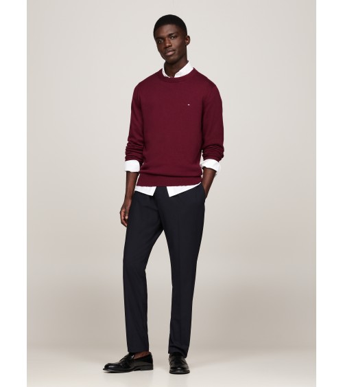 JERSEY DE ALGODÓN PIMA Y CASHMERE DE CUELLO REDONDO TOMMY HILFIGER
