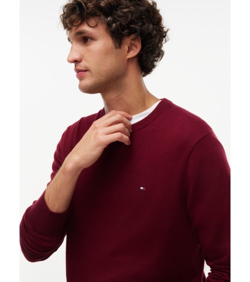 JERSEY DE ALGODÓN PIMA Y CASHMERE DE CUELLO REDONDO TOMMY HILFIGER